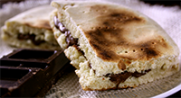 torta al testo con la nutella